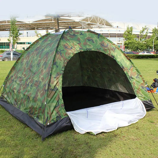 Camping Tent 5-6 Person Single-layer Camouflage Tent Portable Waterproof Tent Travelling Hiking Shelter For Camping Accessories