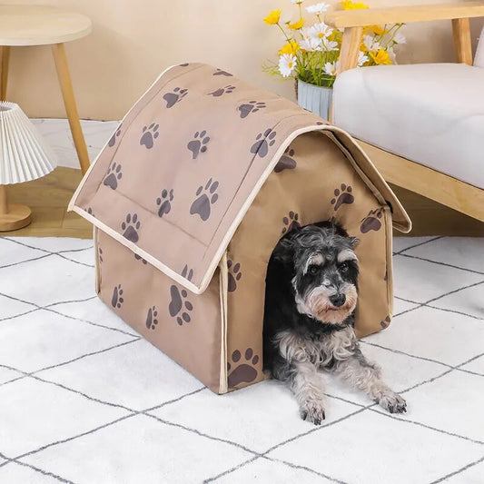Folding Pet Dog House for Small Dog Cat Nest Windproof Dog Kennel Cat Villa Sleep Puppy House Cat Beds Dog Accessories