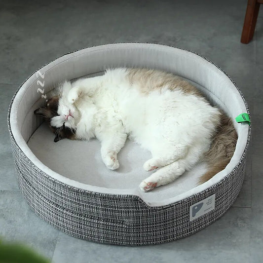 Round Bed for Dog Cat Nest Four Seasons Kitten House Warm Puppy Sofa Bed Pet Dog Kennel Comfort Mattress for Cat Pet Supplies