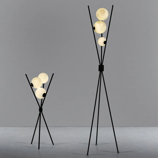 Modern Led Floor Lamp 3D Moon Iron Tripod Floor Lamps For Living Room Bedroom Loft Study Decor Light Nordic Table Standing Lamp