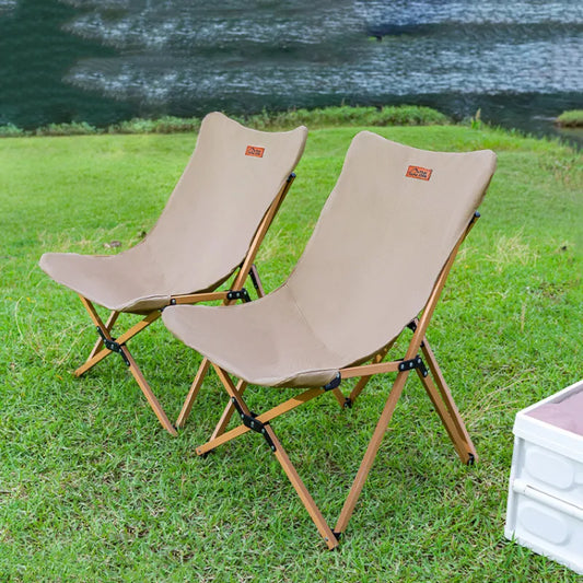 Folding chair outdoor camping butterfly recliner camping portable canvas armchair beach chair moon chair