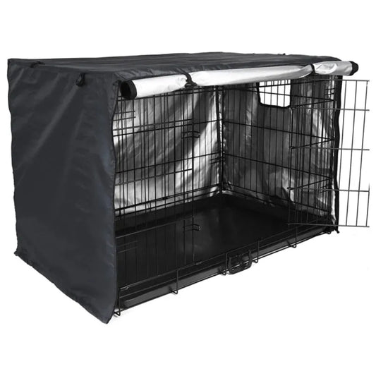 42/36/30/24 inch Dog Crates Cover Durable Oxford-Cloth Double Door Pet Kennels Covers Universal Fit for Wire Dog Crates